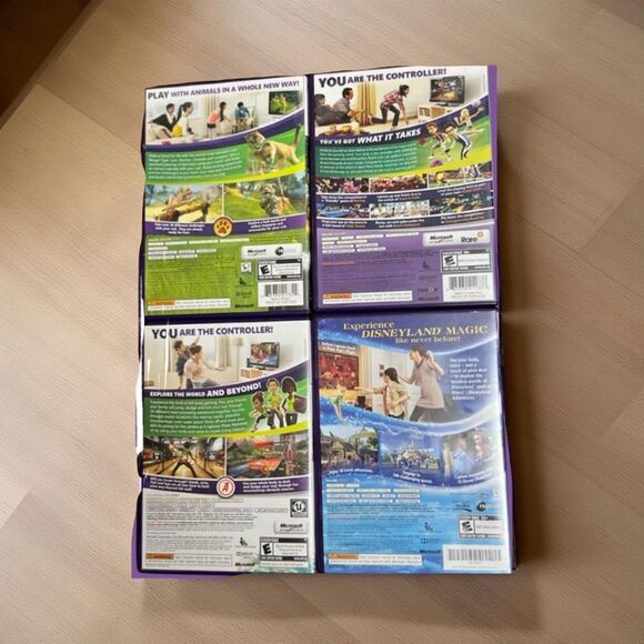 4 Xbox 360 Kinect Adventures Kinectimals Kinect Sports & Disneyland Games - Picture 1 of 6